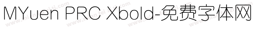 MYuen PRC Xbold字体转换